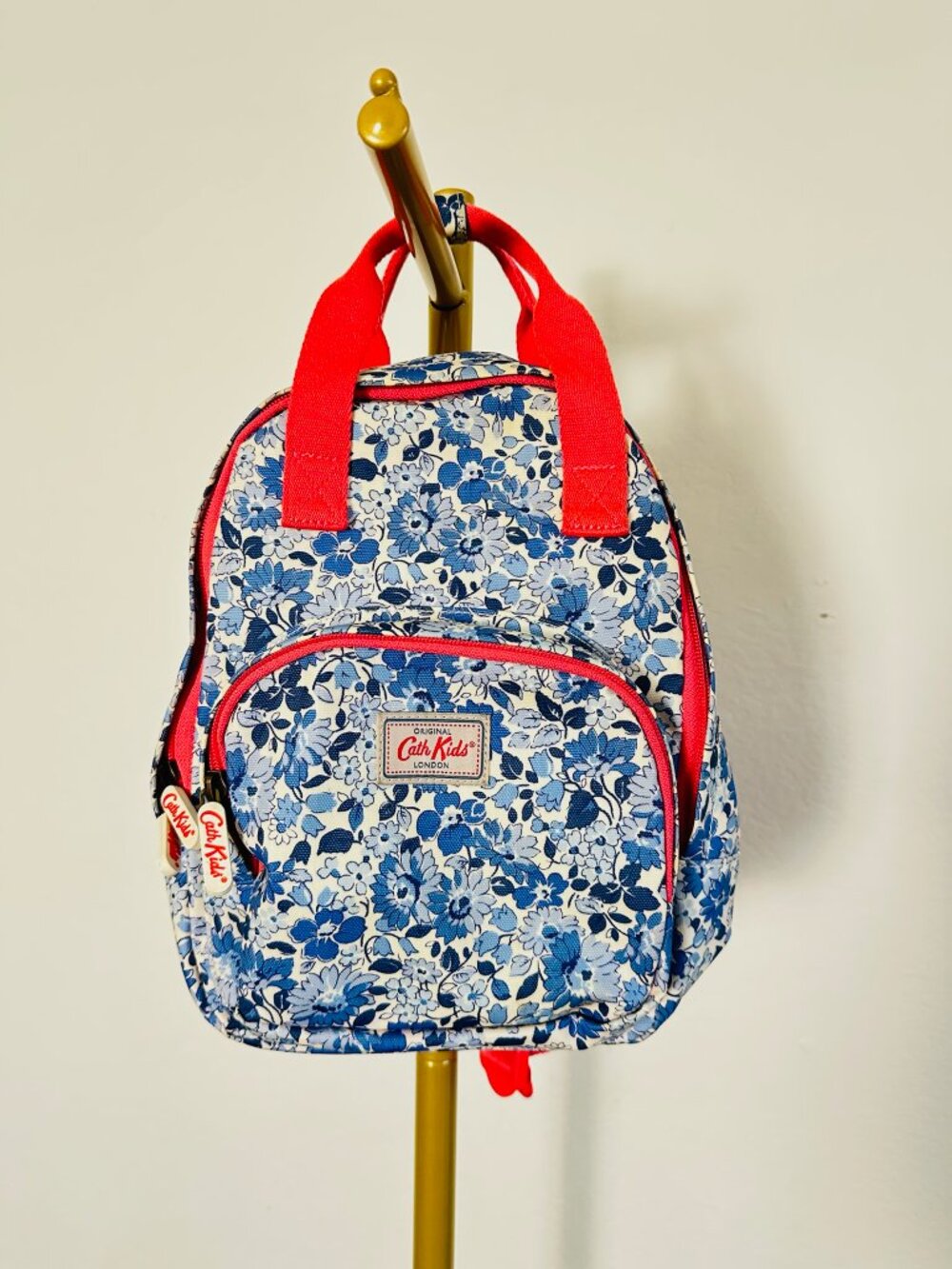 Cath Kidston Kids Mini Backpack Blue Floral Print Girls Toddler Preschool Bag